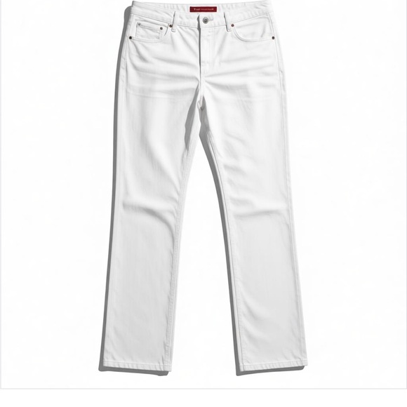 Roberto Cavalli Denim - Roberto Cavalli Jeans  size 12 white high rise bootcut jeans Voyage Passion